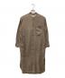 UNFIL（アンフィル）の古着「shankar cotton-flannel shirt dress」｜ブラウン