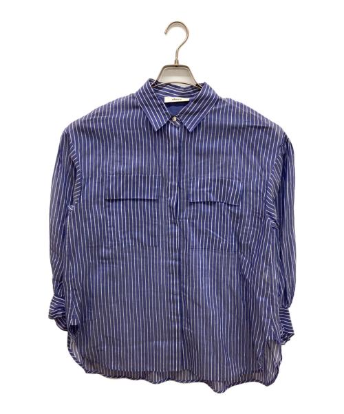 ebure（エブール）ebure (エブール) ストライプシャツ ブルー サイズ:36の古着・服飾アイテム