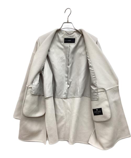 NOLLEY'S sophi（ノーリーズソフィー）NOLLEY'S sophi (ノーリーズソフィー) SUPER140リバーショールコート アイボリー サイズ:38の古着・服飾アイテム