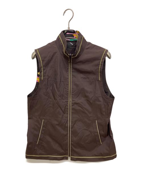 LEONARD SPORT（レオナール スポーツ）LEONARD SPORT (レオナール スポーツ) リバーシブルベスト ブラウン サイズ:40の古着・服飾アイテム