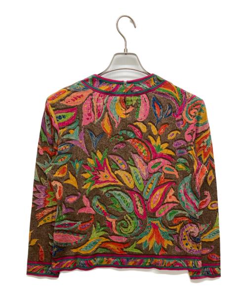 LEONARD（レオナール）LEONARD (レオナール) アマテ絵柄シルクブレンドカットソー レッド サイズ:Lの古着・服飾アイテム