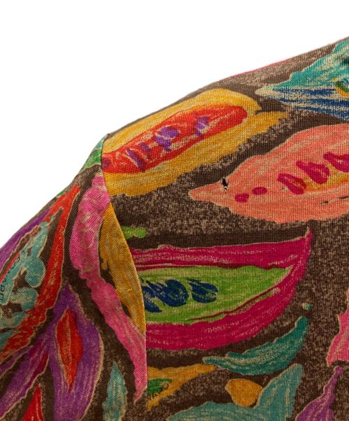 LEONARD（レオナール）LEONARD (レオナール) アマテ絵柄シルクブレンドカットソー レッド サイズ:Lの古着・服飾アイテム