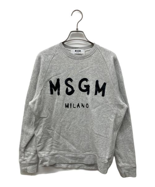 MSGM（エムエスジーエム）MSGM (エムエスジーエム) MSGM MENS LOGO SWEAT グレー サイズ:XSの古着・服飾アイテム