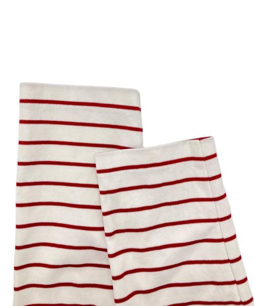 MONCLER（モンクレール）MONCLER (モンクレール) MAGLIA GIRPCOLLO　ボーダーロングスリーブカットソー レッド サイズ:XSの古着・服飾アイテム