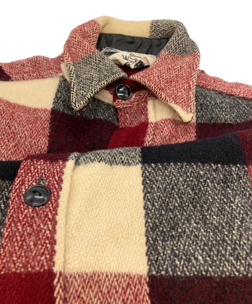 WOOLRICH（ウールリッチ）WOOLRICH (ウールリッチ) チェック柄ウールCPOシャツ レッド サイズ:Mの古着・服飾アイテム