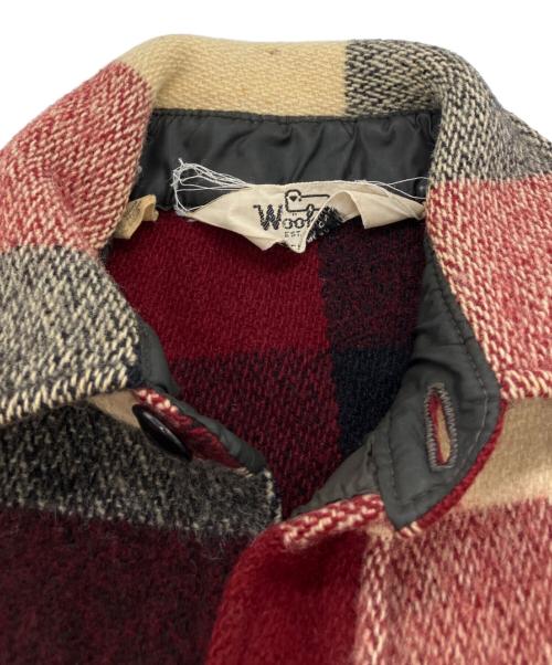 WOOLRICH（ウールリッチ）WOOLRICH (ウールリッチ) チェック柄ウールCPOシャツ レッド サイズ:Mの古着・服飾アイテム