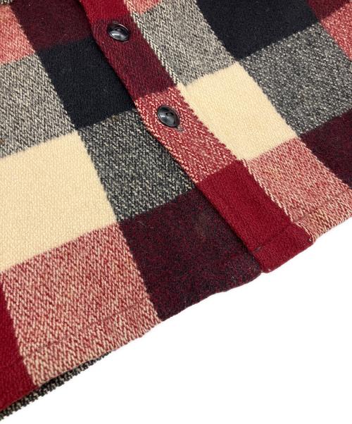 WOOLRICH（ウールリッチ）WOOLRICH (ウールリッチ) チェック柄ウールCPOシャツ レッド サイズ:Mの古着・服飾アイテム