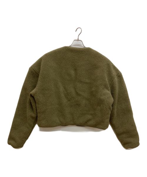 entire studios（エンタイアスタジオ）entire studios (エンタイアスタジオ) FLUFFY OVERCOAT　ショート丈　ボアジャケット カーキ サイズ:Mの古着・服飾アイテム