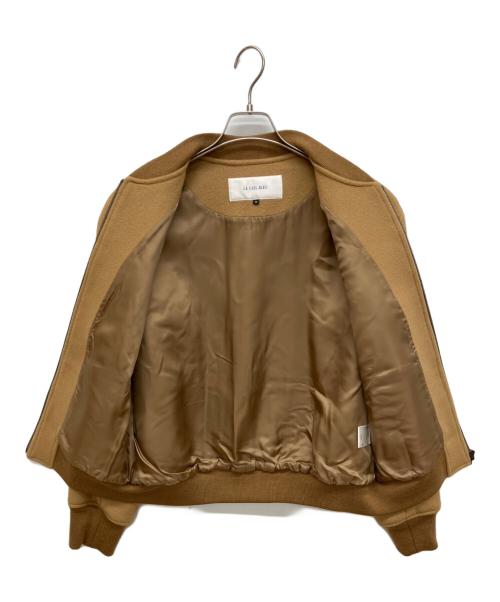 LE CIEL BLEU（ルシェルブルー）LE CIEL BLEU (ルシェルブルー) ラッフルスリーブウールブルゾン　Ruffle sleeve wool blouson ブラウン サイズ:38の古着・服飾アイテム