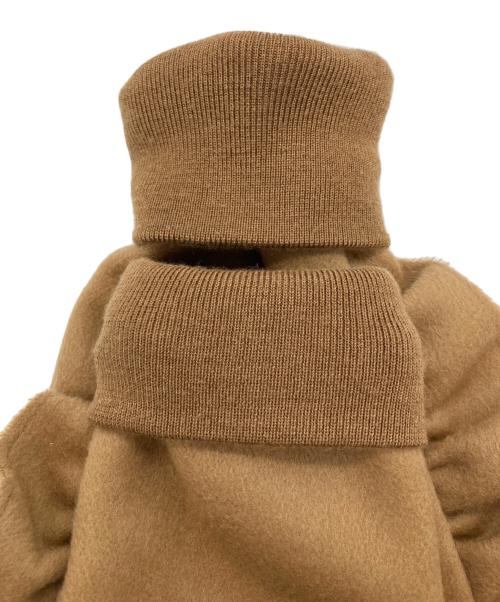 LE CIEL BLEU（ルシェルブルー）LE CIEL BLEU (ルシェルブルー) ラッフルスリーブウールブルゾン　Ruffle sleeve wool blouson ブラウン サイズ:38の古着・服飾アイテム