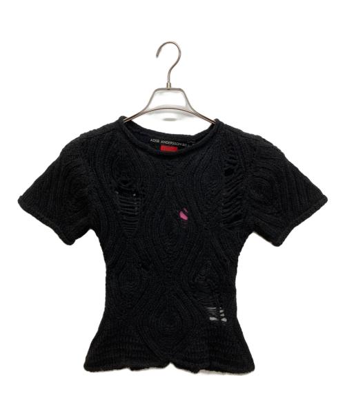 ADSB ANDERSSON BELL（アンダースンベル）ADSB ANDERSSON BELL (アンダースンベル) デミジニットレイヤードメッシュトップ　Demi-Knit Layered Mesh Top ブラック サイズ:Ｓ 未使用品の古着・服飾アイテム