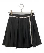 HELL BLAUヘルブラウ）の古着「プリーツミニスカート」｜ブラック