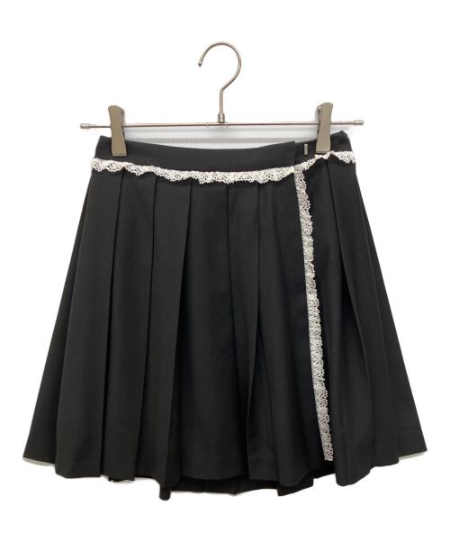 HELL BLAU（ヘルブラウ）HELL BLAU (ヘルブラウ) プリーツミニスカート ブラック サイズ:2の古着・服飾アイテム