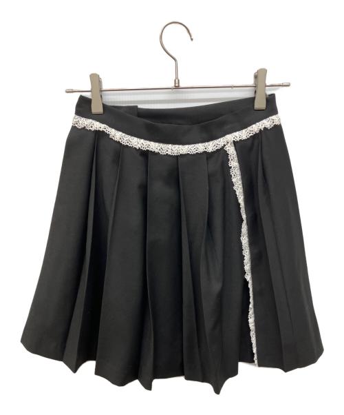 HELL BLAU（ヘルブラウ）HELL BLAU (ヘルブラウ) プリーツミニスカート ブラック サイズ:2の古着・服飾アイテム