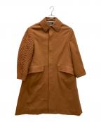 UNDERCOVERアンダーカバー）の古着「19AW　ドッキングステンカラーコート」｜ブラウン