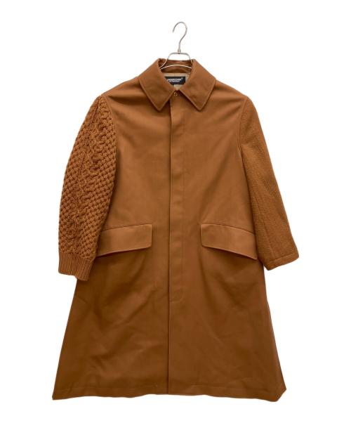 UNDERCOVER（アンダーカバー）UNDERCOVER (アンダーカバー) 19AW　ドッキングステンカラーコート ブラウン サイズ:1の古着・服飾アイテム