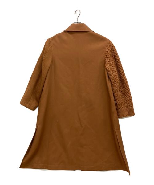 UNDERCOVER（アンダーカバー）UNDERCOVER (アンダーカバー) 19AW　ドッキングステンカラーコート ブラウン サイズ:1の古着・服飾アイテム