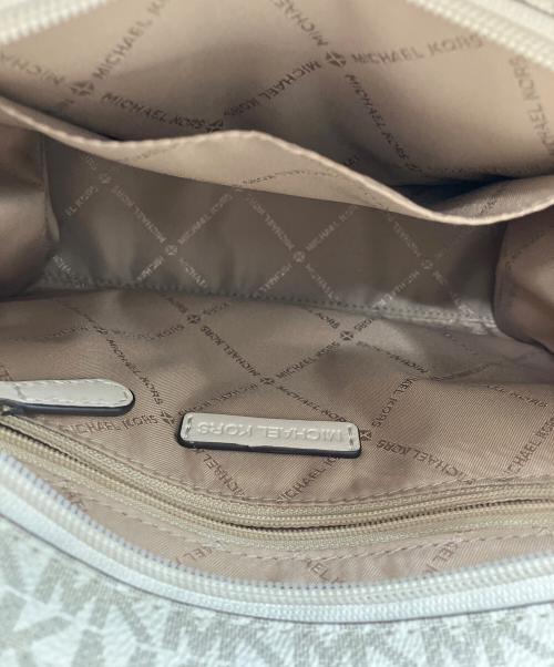 MICHAEL KORS（マイケル・コース）MICHAEL KORS (マイケル・コース) MIRELLA S MKシグネチャー ハンドバッグ ホワイトの古着・服飾アイテム