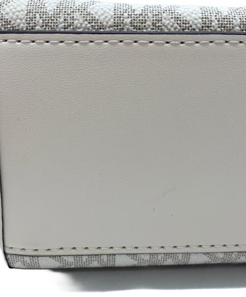 MICHAEL KORS（マイケル・コース）MICHAEL KORS (マイケル・コース) MIRELLA S MKシグネチャー ハンドバッグ ホワイトの古着・服飾アイテム