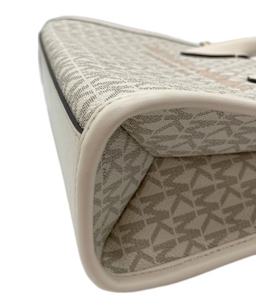 MICHAEL KORS（マイケル・コース）MICHAEL KORS (マイケル・コース) MIRELLA S MKシグネチャー ハンドバッグ ホワイトの古着・服飾アイテム