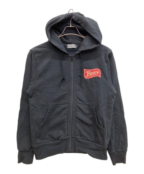 Hysteric Glamour（ヒステリックグラマー）Hysteric Glamour (ヒステリックグラマー) 23aw MUSIC UP ジップパーカー ブラック サイズ:Ｓの古着・服飾アイテム