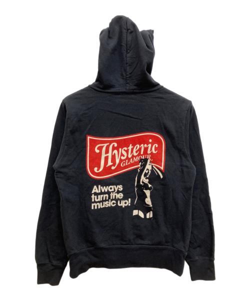 Hysteric Glamour（ヒステリックグラマー）Hysteric Glamour (ヒステリックグラマー) 23aw MUSIC UP ジップパーカー ブラック サイズ:Ｓの古着・服飾アイテム