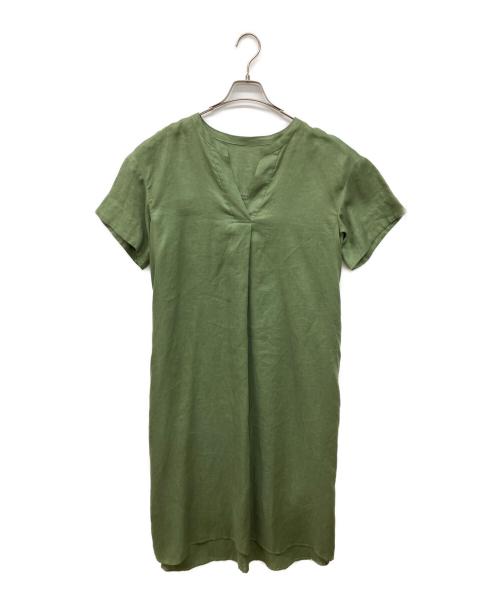 SHIPS（シップス）SHIPS (シップス) テレデランリネンワンピース カーキ サイズ:FREEの古着・服飾アイテム