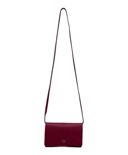 COACH（コーチ）COACH (コーチ) ショルダーウォレットバッグ レッドの古着・服飾アイテム
