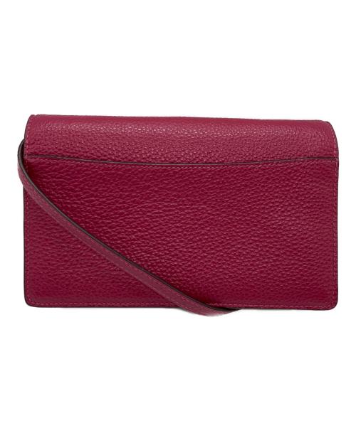 COACH（コーチ）COACH (コーチ) ショルダーウォレットバッグ レッドの古着・服飾アイテム
