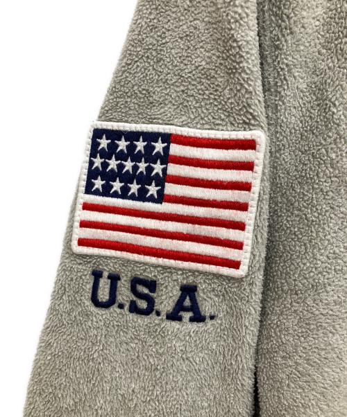 POLO RALPH LAUREN（ポロ・ラルフローレン）POLO RALPH LAUREN (ポロ・ラルフローレン) フリースジャケット　ボアジャケット グレー サイズ:Lの古着・服飾アイテム