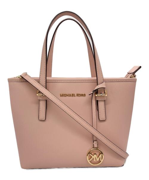 MICHAEL KORS（マイケルコース）MICHAEL KORS (マイケルコース) 2WAYショルダーバッグ ピンクの古着・服飾アイテム