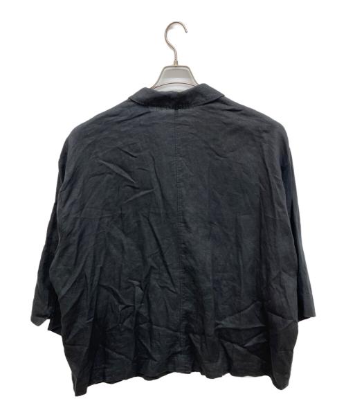 mizuiro-ind（ミズイロインド）mizuiro-ind (ミズイロインド) リネンジャケット ブラック サイズ:不明の古着・服飾アイテム