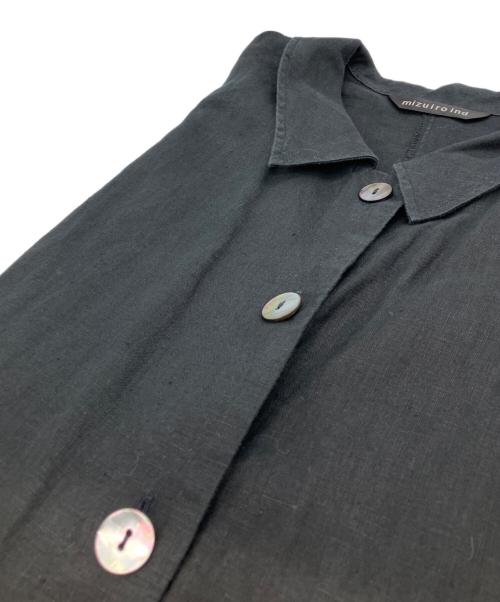 mizuiro-ind（ミズイロインド）mizuiro-ind (ミズイロインド) リネンジャケット ブラック サイズ:不明の古着・服飾アイテム