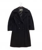 MaxMaraマックスマーラ）の古着「ベルト付ウールロングコート」｜ブラック