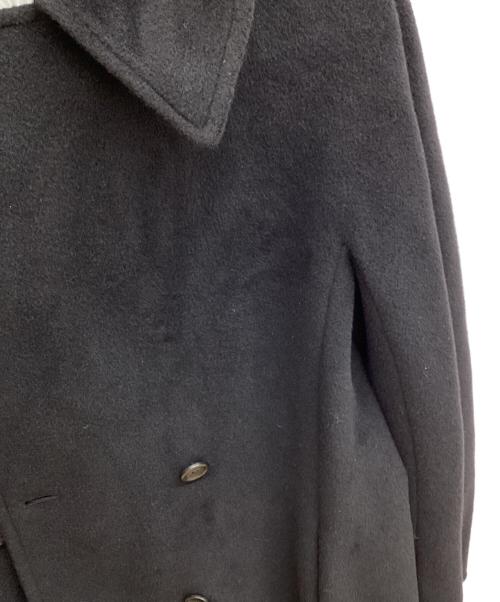 MaxMara（マックスマーラ）MaxMara (マックスマーラ) ベルト付ウールロングコート ブラック サイズ:40の古着・服飾アイテム