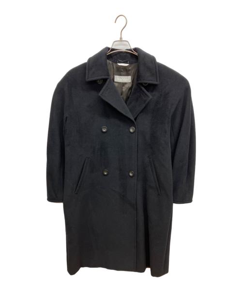 MaxMara（マックスマーラ）MaxMara (マックスマーラ) ウールロングコート ブラック サイズ:42の古着・服飾アイテム