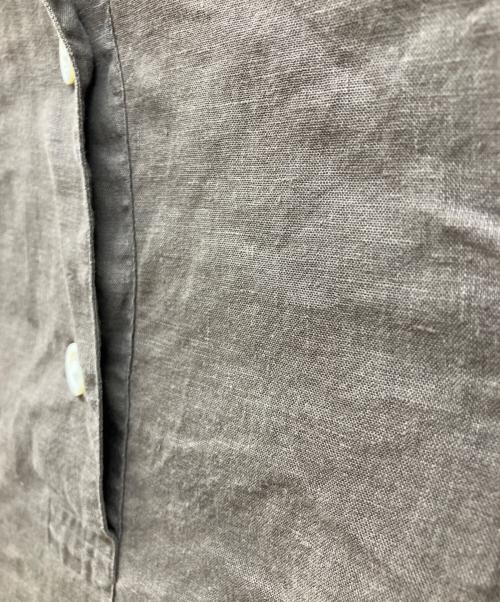 MARGARET HOWELL（マーガレットハウエル）MARGARET HOWELL (マーガレットハウエル) LINEN VOILE SHIRT 七分袖 プルオーバー ブラウン サイズ:1の古着・服飾アイテム