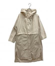 GALLARDA GALANTE（ガリャルダガランテ）の古着「異素材ドッキングロングマウンテンパーカー」｜ベージュ