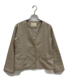 GALLARDA GALANTE NAVY（ガリャルダガランテネイビー）の古着「ノーカラージャケット」｜ベージュ