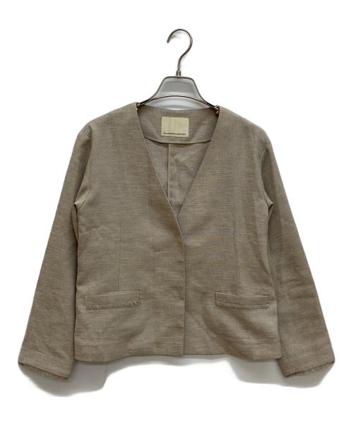 GALLARDA GALANTE NAVY（ガリャルダガランテネイビー）GALLARDA GALANTE NAVY (ガリャルダガランテネイビー) ノーカラージャケット ベージュ サイズ:Ｆの古着・服飾アイテム