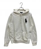 POLO RALPH LAURENポロ・ラルフローレン）の古着「ビッグポニー刺繍ワンポイントパーカー」｜ホワイト