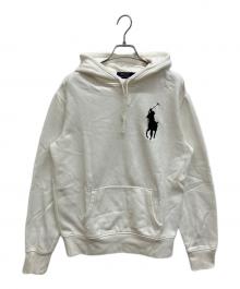 POLO RALPH LAUREN（ポロ・ラルフローレン）の古着「ビッグポニー刺繍ワンポイントパーカー」｜ホワイト