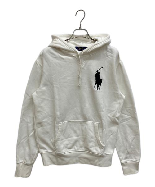 POLO RALPH LAUREN（ポロ・ラルフローレン）POLO RALPH LAUREN (ポロ・ラルフローレン) ビッグポニー刺繍ワンポイントパーカー ホワイト サイズ:Sの古着・服飾アイテム