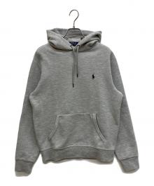 POLO RALPH LAUREN（ポロ・ラルフローレン）の古着「ポニー刺繍パーカー　ワンポイントパーカー」｜グレー