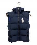 POLO RALPH LAURENポロ・ラルフローレン）の古着「ビッグポニー ダウンベスト Big Pony Down Vest」｜ネイビー