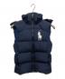 POLO RALPH LAUREN（ポロ・ラルフローレン）の古着「ビッグポニー ダウンベスト Big Pony Down Vest」｜ネイビー