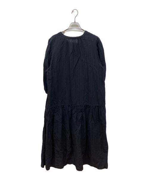 23区（ニジュウサンク）23区 (ニジュウサンク) カラミストライプ ワンピース ネイビー サイズ:44の古着・服飾アイテム
