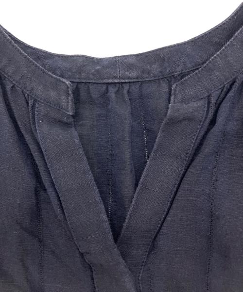 23区（ニジュウサンク）23区 (ニジュウサンク) カラミストライプ ワンピース ネイビー サイズ:44の古着・服飾アイテム