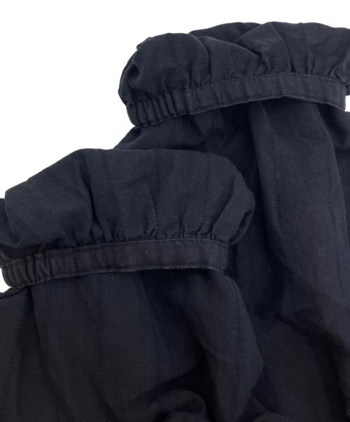 23区（ニジュウサンク）23区 (ニジュウサンク) カラミストライプ ワンピース ネイビー サイズ:44の古着・服飾アイテム