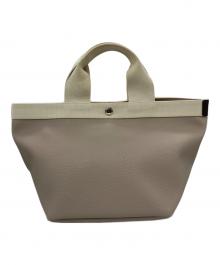 Herve Chapelier（エルベシャプリエ）の古着「707GP 　Mサイズ　リュクス舟形レザートートバッグ　マスティック」｜マスティック